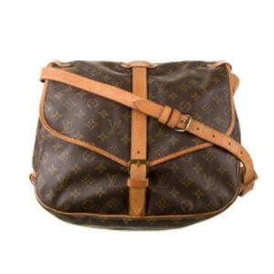 Louis Vuitton Monogram Saumur 35 Double Travel  Bag Adjustable Strap